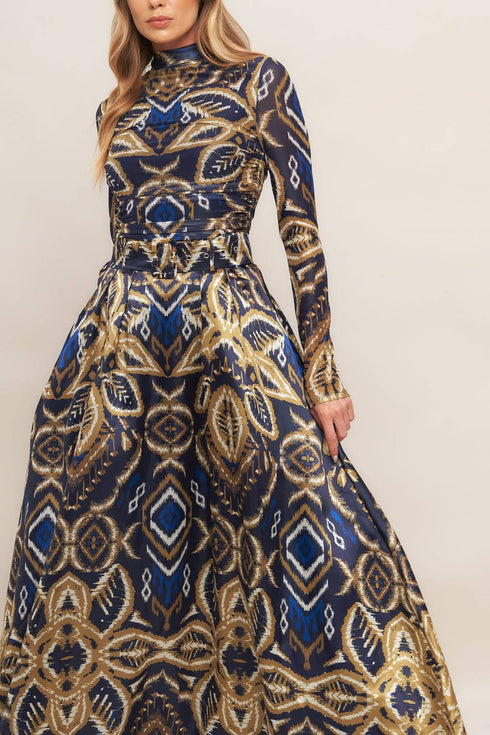 nightfall-drape-woven-maxi-full-skirt Flying Tomato - Sophia's Style-2